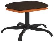 vidaXL Taburet, maro, 60x60x36 cm, textil și piele ecologică