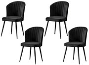 Set de scaune de sufragerie Rubi Black, 4 buc., 4 buc
