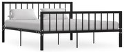 vidaXL Cadru de pat, negru, 160 x 200 cm, metal