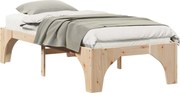 vidaXL Cadru de pat Maro 75 x 190 cm Lemn de pin masiv