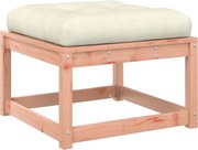 vidaXL Taburet de grădină cu perne, lemn masiv douglas