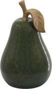 Decorațiune din ceramică în formă de pară verde închis, H28 cm, Ø17,5 cm