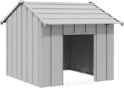 vidaXL Casă pentru câini cu acoperiș 85x107x81 cm oțel galvanizat