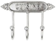 Cuier de perete decorativ, din alama, H4 cm, Fleurlys