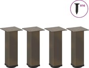 vidaXL Picioare pentru măsuță de cafea, 4 buc., oțel natural, 30-32 cm