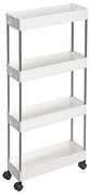 SongmicsHome Raft cu roți SLIM, 4 niveluri, 13,5x40x86cm, alb