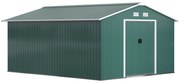 Outsunny Magazie Gradina Unelte din Otel Galvanizat Verde 3.4x3.86m Anti Rugina | Aosom Romania