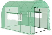 Outsunny Seră tip Tunel Walk-In 300 x 200 cm - Verde | Aosom Romania