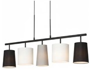 Lustră LED suspendată pe cablu, 5 x E14, 5,5 W, 230 V, 2700 K