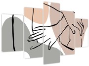 Tablou - Femeie corp linie de artă N⁰2 (150x105 cm)