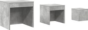 vidaXL Mese suprapuse, 3 buc., gri beton, lemn prelucrat