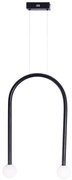 Lustra LED design minimalist ENIGMA, negru