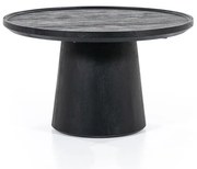 Masuta de cafea din lemn de mango Ron 66x39 cm neagra