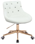 HC931K Scaun Alb cu Bază Aurie