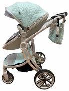 Carucior 2 in 1 cu landou transformabil in parte sport, 0-36 luni, Turcoaz - CPC-15-turcoaz