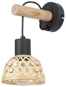 Lampă de perete Rabalux 71025 Rattan, negru