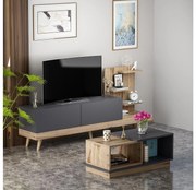 Set mobilier living Dizajn (antracit + nuc). 1089125