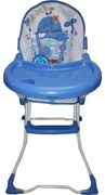 Scaun de masa pentru copii si bebe Baby Care™ ,pliabil, centura de siguranta, sezut comfortabil, masuta detasabila, Albastru