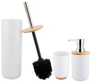 Set de baie Altom Bamboo 3 buc., alb