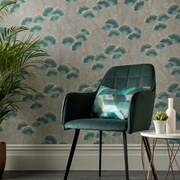 Tapet Clarice, Emerald Green Luxury Art Deco, 1838 Wallcoverings, 5.3mp / rola