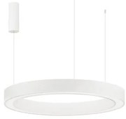 Pendul LED dimabil design modern MORBIDO alb 80cm