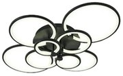 Lustra Led, Opt Cercuri, Negru Mat, Esn 6626 -8 Bk 296w