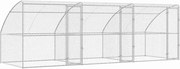 vidaXL Cușcă pentru câini 3 pcs Argintiu 6 x 2 x 2 m Oțel galvanizat