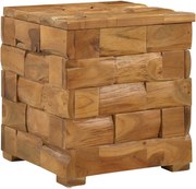 vidaXL Scaun cu Depozitare Maro 40 x 40 x 45 cm Lemn solid de tec