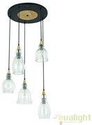 Lustra cu 5 pendule din sticla suflata, GRETEL SB5 103174