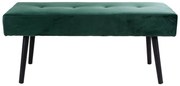 Bancă tapițată cu catifea Bonami Essentials Skiby, verde închis