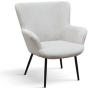 Fotoliu Cielo, structura metalica, Catifea Reiata - GRI DESCHIS