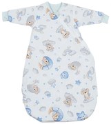 Sac de dormit copii cu maneci 3-12 luni Kidizi Koala Dreams Blue, 1 tog, bumbac 100%, pentru toamna/iarna