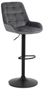 Scaun de bar catifea gri ABS 145 – Stil modern, tapițerie premium, bază stabilă