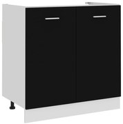 vidaXL Dulap inferior de chiuvetă “Lyon”, negru, 80x46x81,5 cm