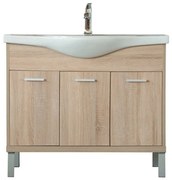 Dulap inferior Nerva 105 cm cu lavoar, stejar Sonoma