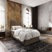 Pat boxspring tapițat MERALIS 80x200 cm maro Saltele: Saltea cu arcuri Bonell