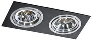 Spot incastrabil directionabil de tavan/plafon SIRO 2 BK/ALU