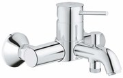 Baterie cada/dus Grohe Bau Classic, montare pe perete, crom-23787000