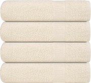 vidaXL Prosoape de baie, FROGN, 4 buc., crem, 100x150 cm, 360 g/m²