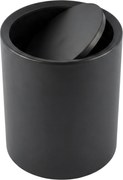Coș de gunoi pentru baie RUND, 6 l, negru
