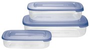 Set de 3 recipiente de plastic Tontarelli, albastru