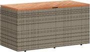 vidaXL Ladă depozitare grădină gri 110x50x54 cm lemn acacia poliratan