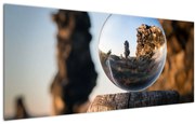 Tablou cu lupa și peisaj (120x50 cm)