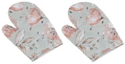 Mănușă de bucătărie Bellatex Crini salmon, 28 x18 cm, 2 buc