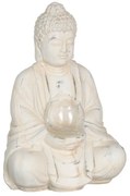 Suport lumanare BUDDHA din teracota si sticla 21,50 X 15 X 32 CM