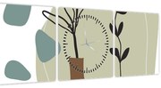 Tablou - Flori într-o vază N⁰2 (cu ceas) (90x30 cm)