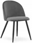 Scaun Bucatarie/Dining Capri Catifea Gri Inchis