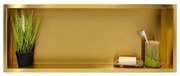 Raft incastrat dreptunghiular Balneo Wall-Box 90x30x10 cm auriu periat