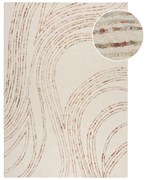 Covor portocaliu/crem din lână 120x170 cm Abstract Swirl – Flair Rugs