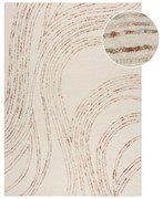 Covor portocaliu/crem din lână 160x230 cm Abstract Swirl – Flair Rugs